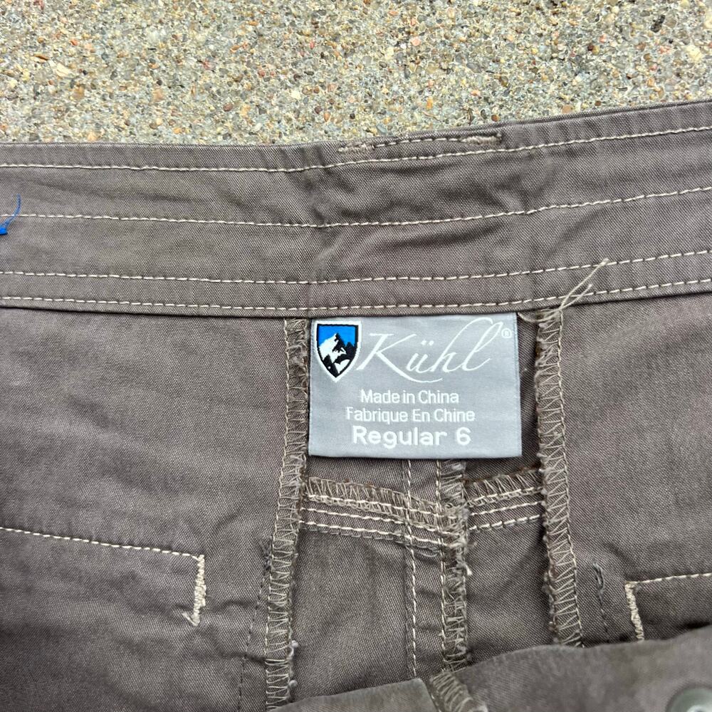 Kuhl Splash Roll-up Vintage Patinadye Gray Hiking Cargo Pants Size 6 Regular - Picture 2 of 10